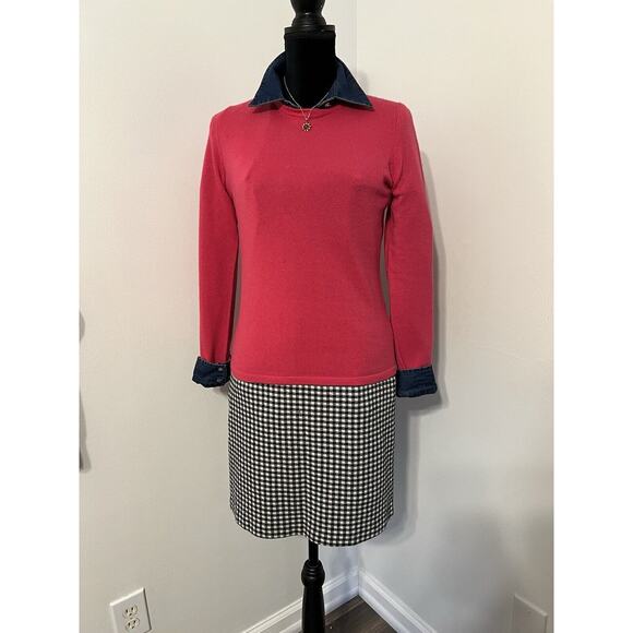 Lands' End Womens Pink 100% Cashmere Crew Neck Sweater XS Preppy Old Money Cozy - Picture 4 of 9